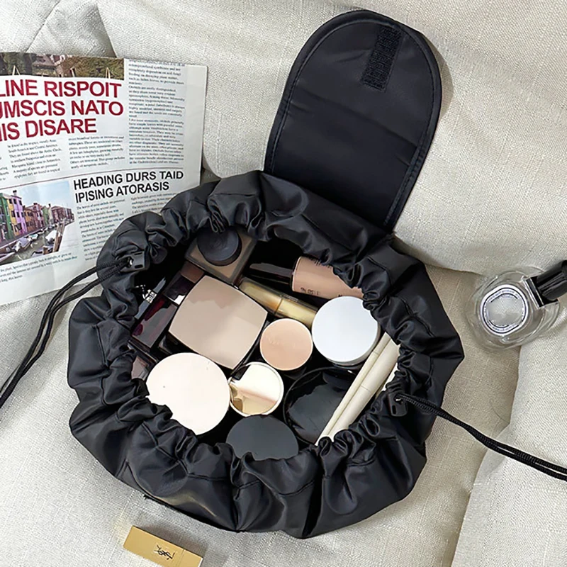 Beauty Makeup Women - 女性用ドローストリング付きコスメティックバッグ、旅行用収納、メイクアップバッグ、オーガナイザー、携帯用防水トイレタリーケース、美容ケース。