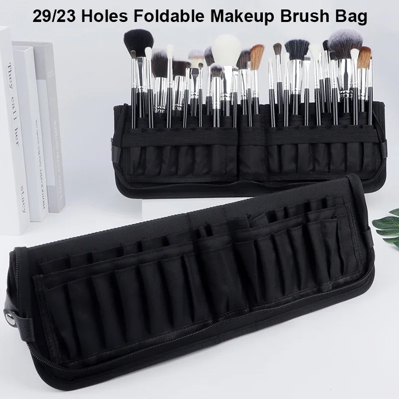 Beauty Makeup Women - 29/23 穴折りたたみ化粧ブラシバッグ女性化粧ブラシツールバッグオーガナイザートラベルパウダー化粧品セットトイレタリーケースホルダー