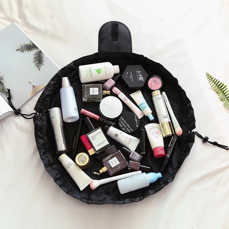 女性用ドローストリング付きコスメティックバッグ、旅行用収納、 - Beauty Makeup Women のレビューと価格