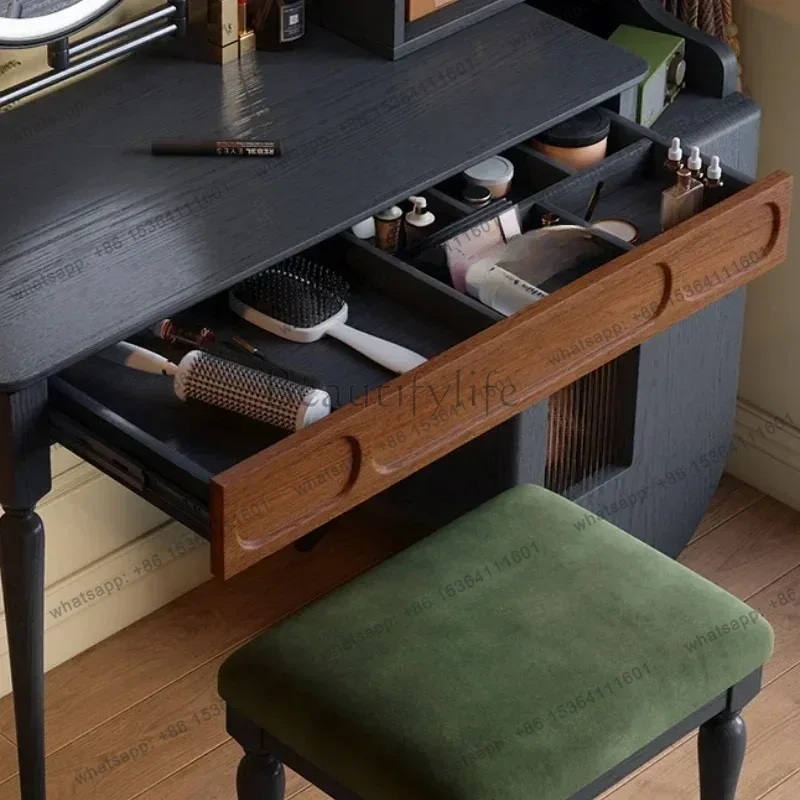 LJYオーガナイザー ブラック バニティテーブル 引き出し付 - Beauty Makeup Vanity Set のレビューと価格