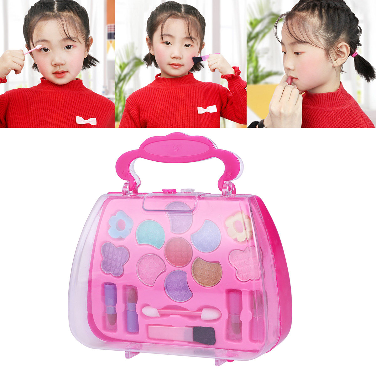 いちご型の子供用メイクケース（女の子向け）– 洗濯可能な、お - Beauty Makeup Vanity Set のレビューと価格