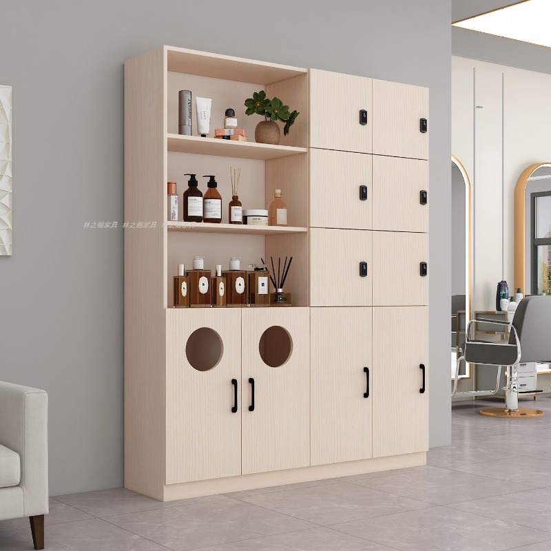 オーダーメイドの理髪店用タオルキャビネット、美容院用商品陳列 - Beauty & Makeup Katia Di Paola のレビューと価格