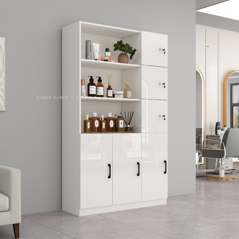 オーダーメイドの理髪店用タオルキャビネット、美容院用商品陳列 - Beauty & Makeup Katia Di Paola のレビューと価格